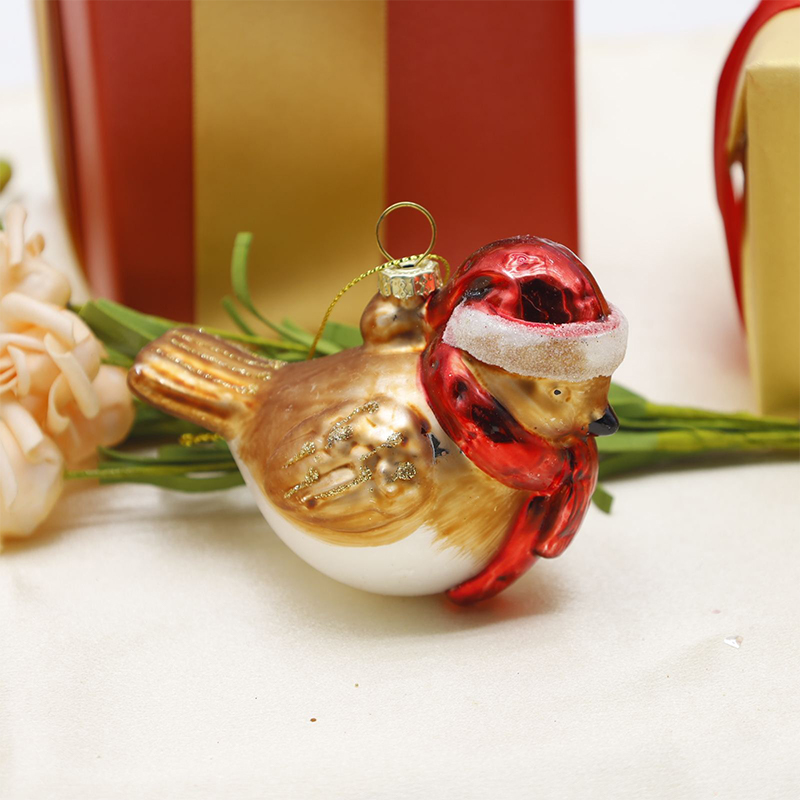 Diervormig kerstglasornament hangend decor