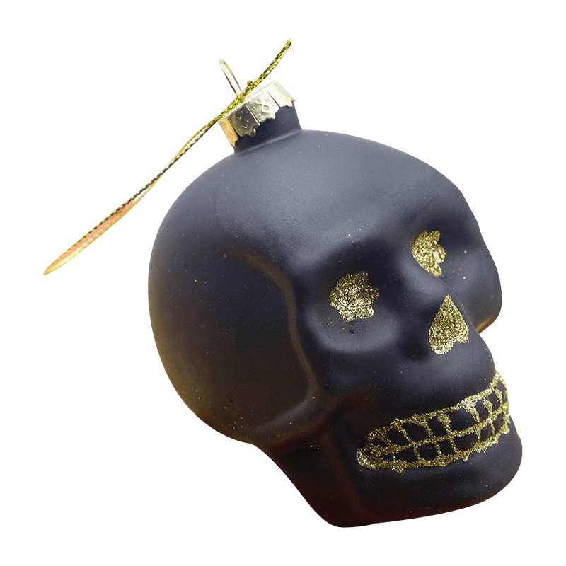 8*9cm Halloween Glazen Schedel Ornament Set