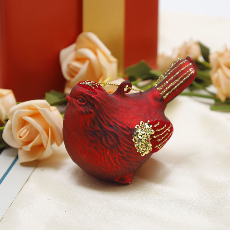 Diervormig kerstglasornament hangend decor
