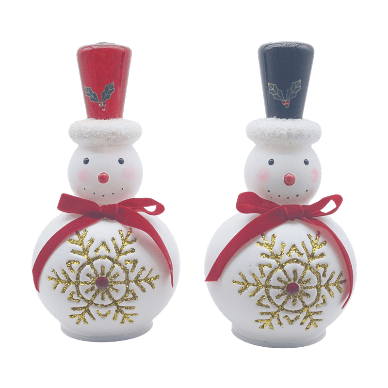 Vintage iriserende handgeblazen kerstglazen led-decoratie tafelblad