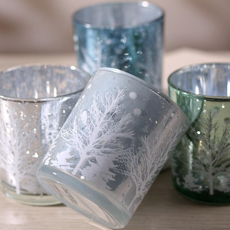 8 * 9 cm gegalvaniseerde gesneden glazen kandelaarhouder Cup feestelijke decoreditie