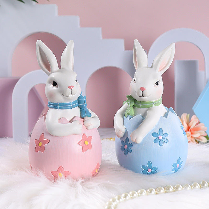 8 * 16 cm hars paashaas beeldje decorset