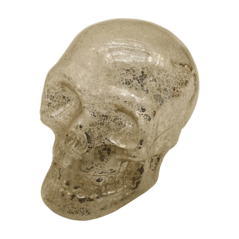 8 * 9 cm handgeschilderde Halloween-glazen schedelornamentset