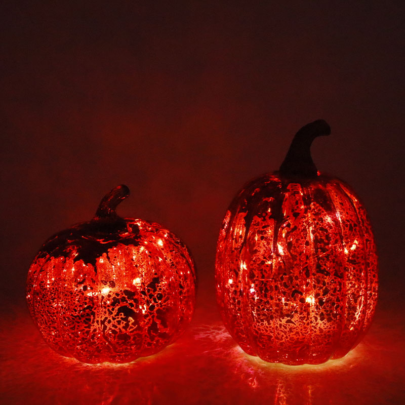 12 * 15 cm Halloween LED-glas Pompoenlamp Tafelbladornament