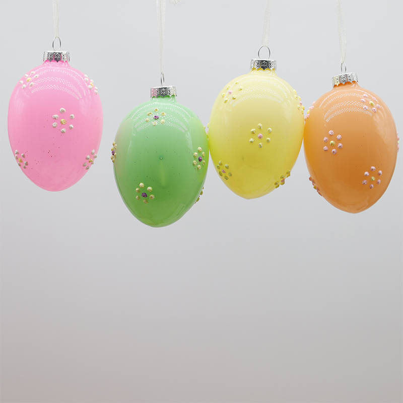 6*8cm Paasei-decoratieset van glas